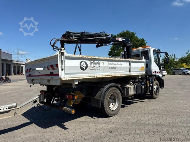 Tipper truck IVECO 140E250 Kipper mit HIAB Kran inklusive Anhänger