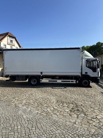 Flatbed truck with tarp iveco 120-250 Eurocargo rechts Schiebeplane LBW