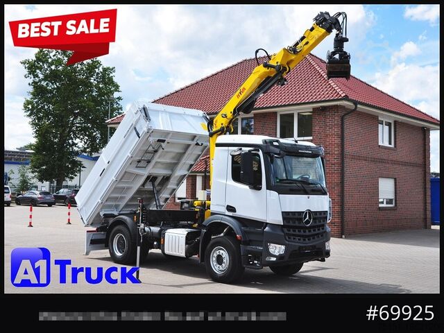 Autokran MERCEDES-BENZ Arocs 1840, Kipper + Kran,Funk Navi, KRAN faltbar