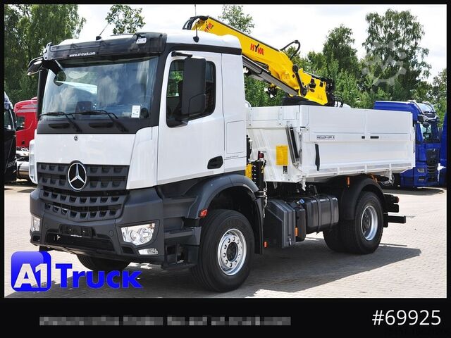 Autokran MERCEDES-BENZ Arocs 1840, Kipper + Kran,Funk Navi, KRAN faltbar
