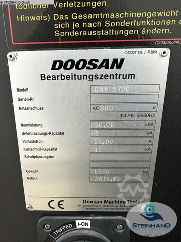 Bearbeitungszentrum - Vertikal DOOSAN DNM 5700