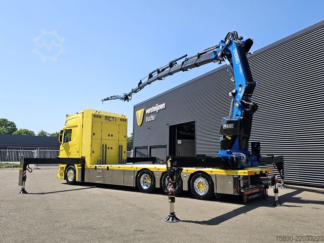 Loading platform Scania S580 V8 / 8x4 / FASSI 115 t/m CRANE / RETARDER