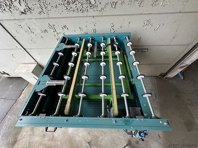 Transfer station roller conveyor Grenzebach WRSZP 1250 x 1400 mm