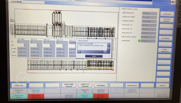 Glass grinding machine Benteler auto sorting system - transport trolleys