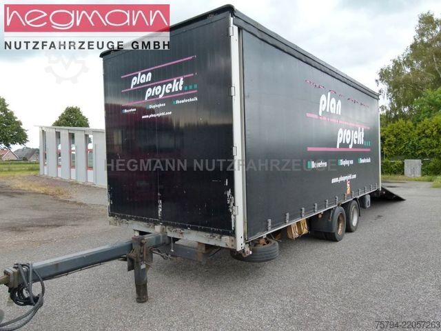 Low loader trailer  Spermann, Schiebeplane mit hydraulischer Rampe