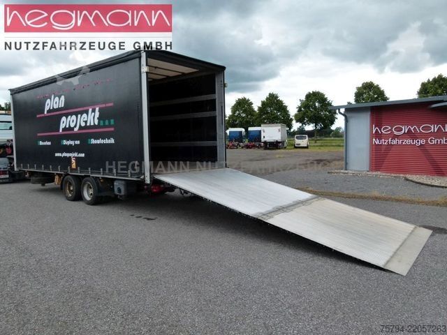 Low loader trailer  Spermann, Schiebeplane mit hydraulischer Rampe