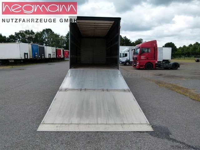 Low loader trailer  Spermann, Schiebeplane mit hydraulischer Rampe