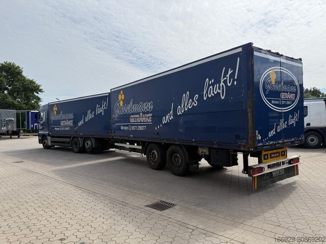 LKW mit Kofferaufbau MAN TGA Schwenkwand-Getränkeaufbau incl. Anhänger