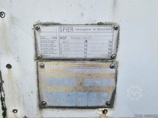 Box semitrailer SPIER Doppelstock mit Balken, 2 Achser