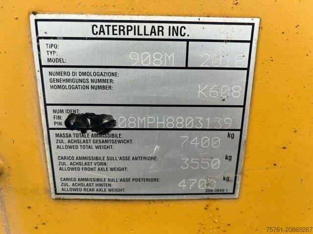 Wheel loader CATERPILLAR 908M