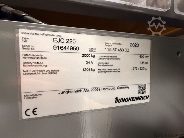 High Lift stacker Jungheinrich EJC 220