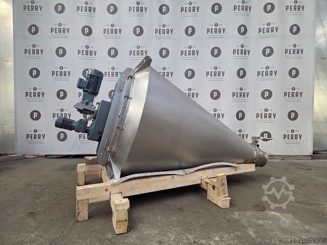 Nagelneuer 2000 Liter PERRYmix Modell HVP 2000 Edelstahl-Konusmischer PERRYMIX HVP 2000