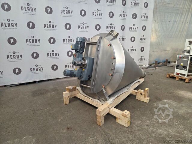 Nagelneuer 2000 Liter PERRYmix Modell HVP 2000 Edelstahl-Konusmischer PERRYMIX HVP 2000
