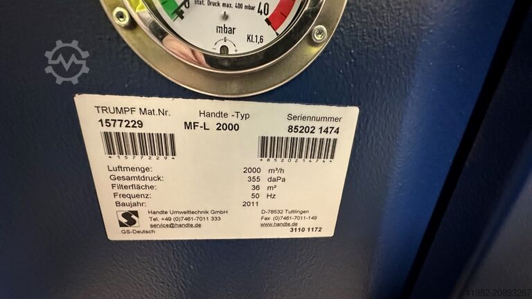 Laserschneidmaschine TRUMPF 3030 Lean TRUMPF TruLaser 3030 Lean Edition L20 3200 W