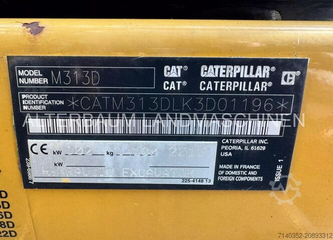 Mobilbagger Caterpillar M313D – CE