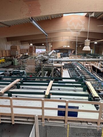 Komplettes Sägewerk (stationär) Möhringer EWD Häwa Kallfass Brodbaek Running Bandsaw NKU 150 Optimes etc.