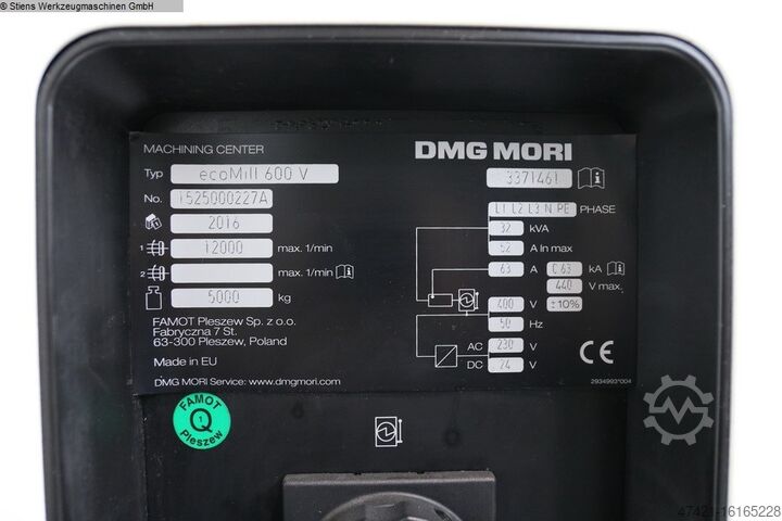 Bearbeitungszentrum - Vertikal DMG MORI ecoMill 600 V (27A)