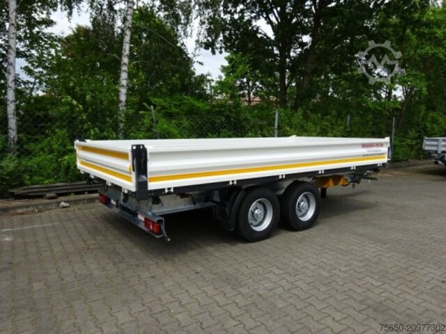 Tipper trailer Möslein TTD 13 Weiß  13 t Tandem 3- Seitenkipper Tieflader-- Neufahrzeug --