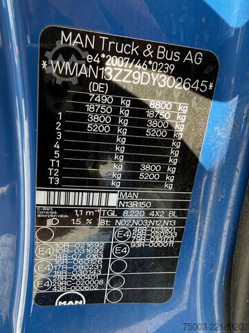 Box van MAN TGL 8.220 / 6 Personen