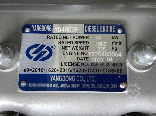 Aggregat Yangdong YD480DE - 10 kVA Stage V - DPX-19881
