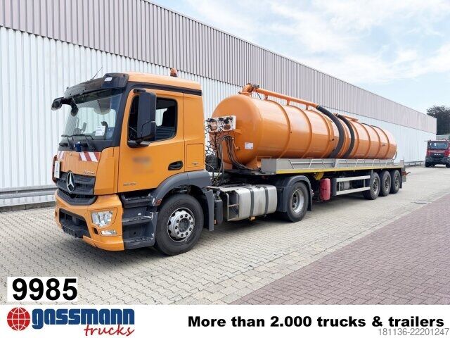 Spezial-LKW Mercedes-Benz Antos 1843 LS 4x2 mit Leistikow Saugauflieger ca.