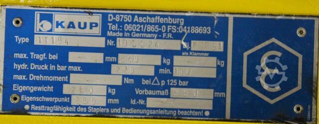 Staplerschaufel Kaub 1T184