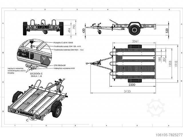 Motorcycle trailer Unitrailer MOTORRAD-ANHÄNGER UNITRAILER MOTO 3
