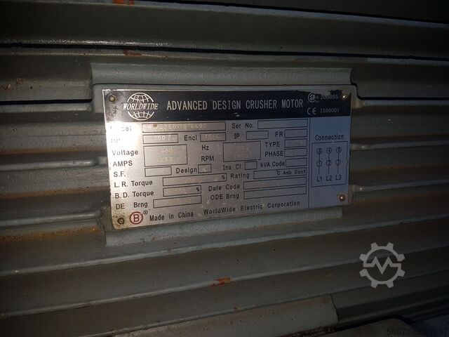 Electric Motor 250 HP (PS) WorldWide Electric Corporation WWE250-18-449T