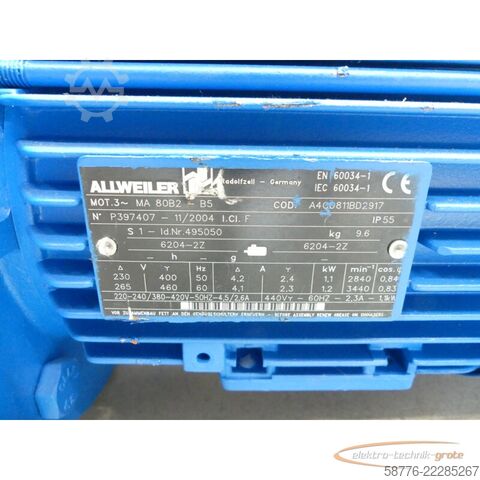 Komponente Allweiler NB20-160/01 Kreiselpumpe - Ø = 157 mit MA 80B2-B5 / A400811BD2917