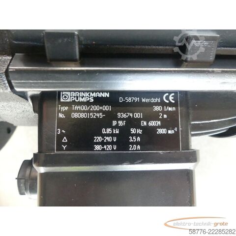 Komponente Brinkmann TA400/200+001 Pumpe SN