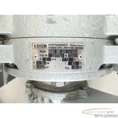 Komponente  Edur NUBX 300 A112 Fe/50Hz Kreiselpumpe mit Siemens 1LA7073-2AA99-ZN00