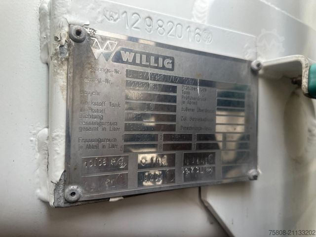 LKW mit Tankaufbau MAN TGS 18.400 BL Tank Willig 13500 Intarder Diesel/