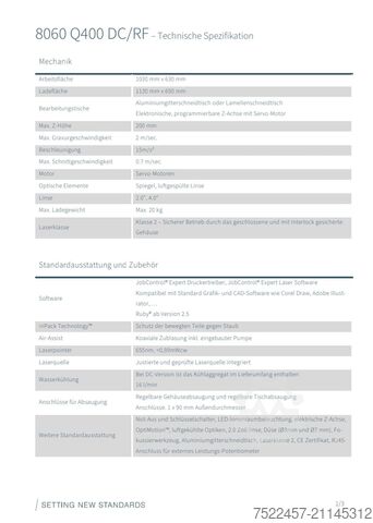 Graviermaschine trotec Q400 und Absaugung Atmos Duo Plus 230