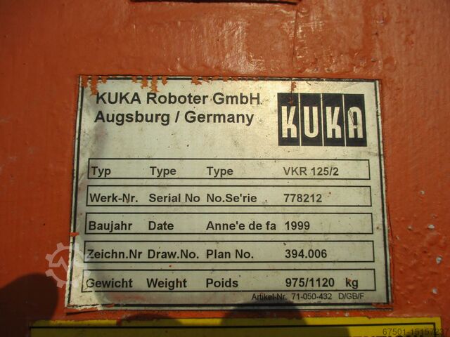 Industrieroboter ROBOTER KUKA VKR 125/2 (2735)