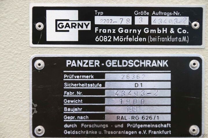 Safe Tresor Wertschrank GARNY 2202-78