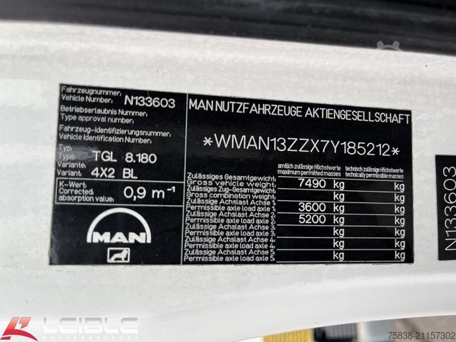 Kühltransporter MAN TGL 8.180*Carrier Supra550*TBV*Klimaautomatik*