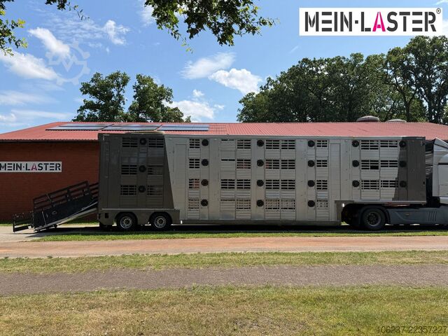 Livestock semitrailer Finkl 3 + 4 Stock/ Hubdach / Rampe / Tränke/Funk