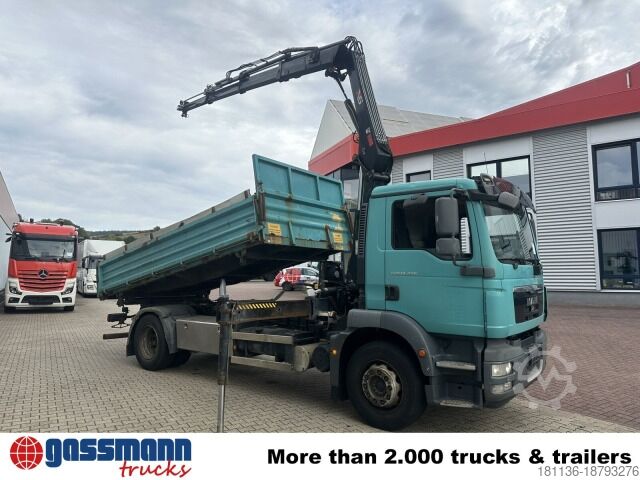 Kipper LKW MAN TGM 18.290 4x2 LL, EEV, Kran Hiab XS 111 ES-3