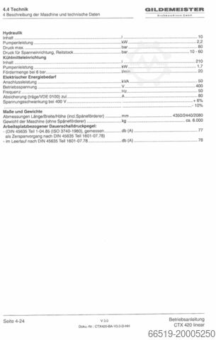 Cnc-Dreh- und Fräszentrum DMG GILDEMEISTER CTX420 Linear V4