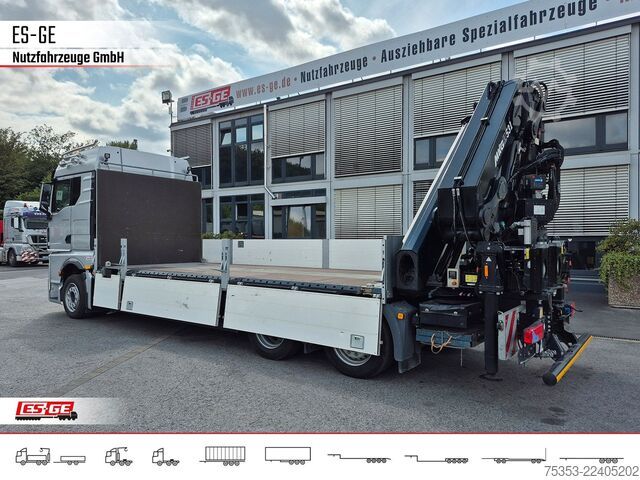 Flatbed truck MAN TGX 26470 6x2-2 LL mit MKG-Ladekran HLK531 a5