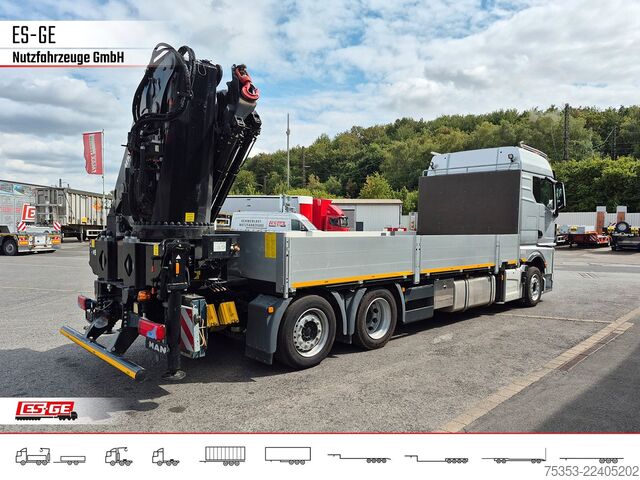 Flatbed truck MAN TGX 26470 6x2-2 LL mit MKG-Ladekran HLK531 a5