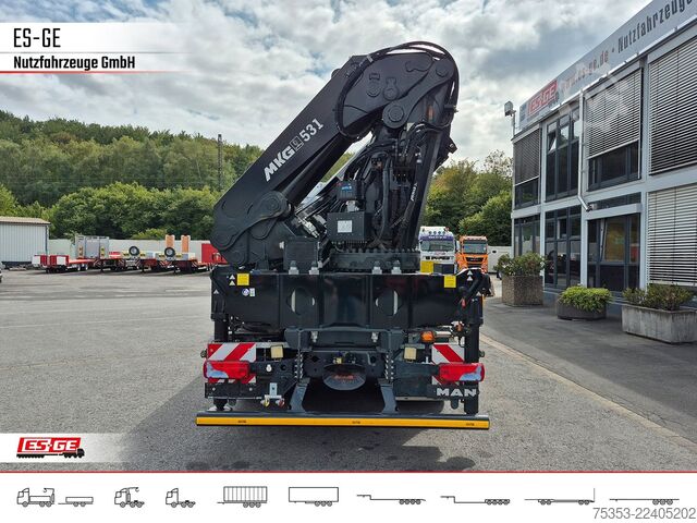 Flatbed truck MAN TGX 26470 6x2-2 LL mit MKG-Ladekran HLK531 a5