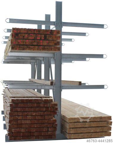 Cantilever rack, double sided, 3.50m height Bruckamp 1,20m Arme, 500kg pro Arm
