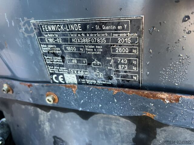 Electric 3-wheel forklift Linde E16C-01