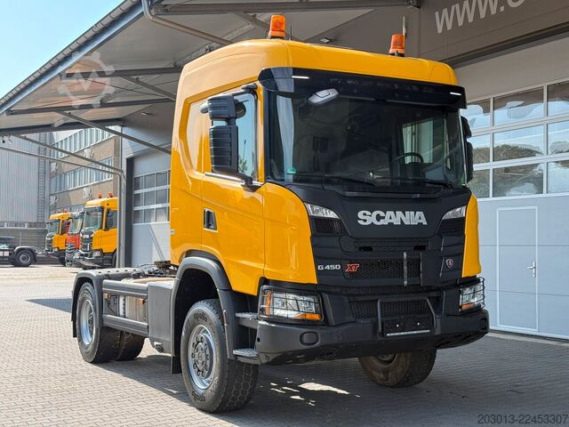 Standard tractor unit SCANIA G450 XT 4x4 Euro 6 SZM Kipphydraulik Blatt /Luft