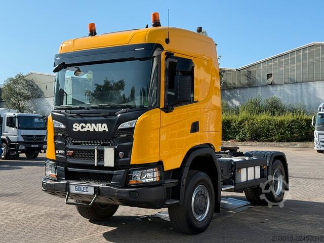 Standard tractor unit SCANIA G450 XT 4x4 Euro 6 SZM Kipphydraulik Blatt /Luft
