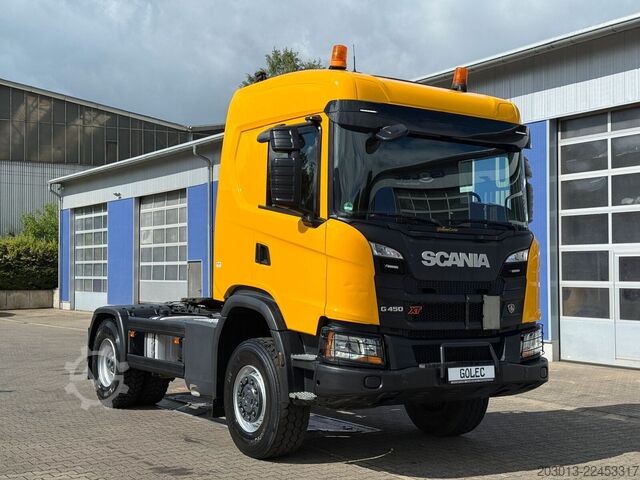Standard tractor unit SCANIA G450 XT 4x4 Euro 6 SZM Kipphydraulik Blatt /Luft