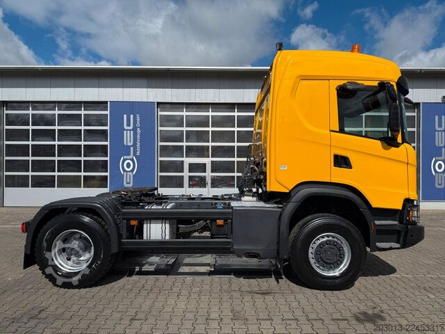 Standard tractor unit SCANIA G450 XT 4x4 Euro 6 SZM Kipphydraulik Blatt /Luft