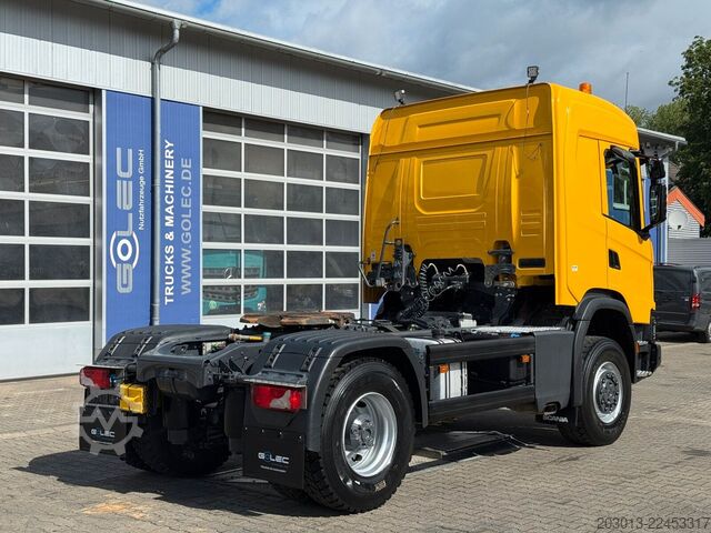 Standard tractor unit SCANIA G450 XT 4x4 Euro 6 SZM Kipphydraulik Blatt /Luft