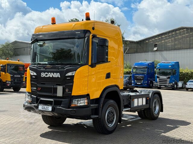 Standard tractor unit SCANIA G450 XT 4x4 Euro 6 SZM Kipphydraulik Blatt /Luft